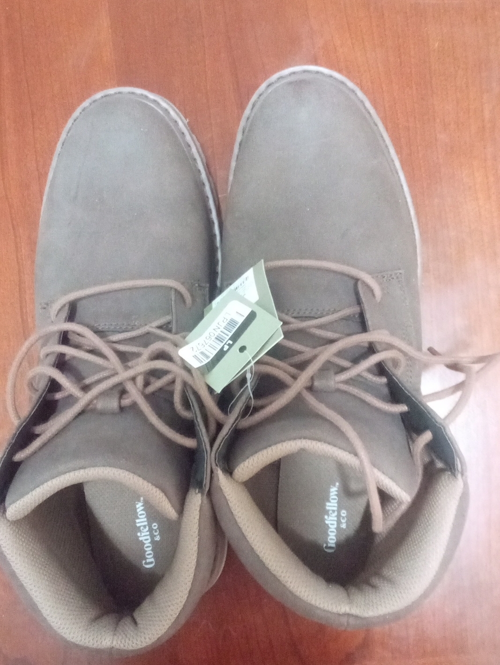 Goodfellow & Co Men’s Brown Lace-Up Casual Boots Sz 9 NWT $60 Maynard Memory Foa